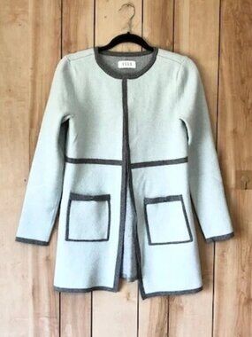 Elle Women's Metallic Thread Open Coat